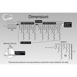 Instalatie Craciun, 40 m, 1144 Led-uri ,Franjuri, Rosu / Verde/ Albastru, Flash, Transformator, Interconectabila,