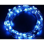 Instalatie Craciun, 40 m, 400 Led-uri, Liniara, Albastru, 8 jocuri de lumini, Transformator, Interconectabila,