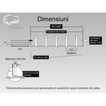 Instalatie Craciun, 45 m, 450 Led-uri ,Liniara, Multicolor, 8 jocuri de lumini, Transformator, Interconectabila,