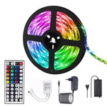 Kit Banda Led RGB SMD 5050 cu Transformator inclus Flippy - Lungime 5 M, 270 LED-uri, Telecomanda 44 taste, pentru TV,