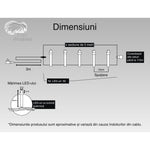Instalatie Craciun, 5 m, 50 Led-uri ,Liniara, Rosu/Albastru/Rosu/Verde, Flash, Transformator, Interconectabila,