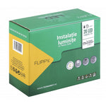 Instalatie Craciun, 5 metri, 20 de LED-uri cu ornament tip Bulb, 8 jocuri de lumini alb cald, cu energie solara,