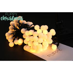 Instalatie Craciun, 5 metri, 20 de LED-uri cu ornament tip Bulb, 8 jocuri de lumini alb cald, cu energie solara,