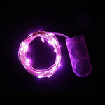 Instalatie Craciun, 5 metri, 50 LED-uri, Roz, cu baterii, fir cupru, liniar, interior/exterior, Flippy