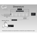 Instalatie Craciun, 50 m, 500 Led-uri ,Liniara, Rosu/Albastru/Rosu/Verde, Flash, Transformator cu telecomanda,