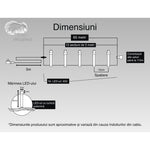 Instalatie Craciun, 65 m, 650 Led-uri ,Liniara, Multicolor, 8 jocuri de lumini, Transformator, Interconectabila,