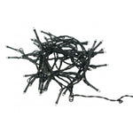 Instalatie Craciun, 8 metri, 50 de LED-uri, alb cald, telecomanda 8 functii, cu energie solara, fir negru, liniar,