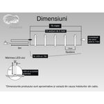 Instalatie Craciun, 75 m, 750 Led-uri ,Liniara, Alb cald, 8 jocuri de lumini, Transformator cu telecomanda,