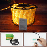 Instalatie Craciun, 78 m, 1872 Led-uri ,Furtun Luminos, Alb cald, 8 jocuri de lumini, Transformator, Sectionabila, 220