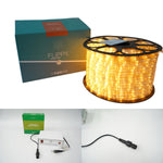 Instalatie Craciun, 88 m, 2112 Led-uri ,Furtun Luminos, Alb cald, 8 jocuri de lumini, Transformator, Sectionabila, 220