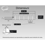 Instalatie Craciun, 90 m, 900 Led-uri ,Liniara, Albastru, 8 jocuri de lumini, Transformator, Interconectabila,