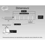 Instalatie Craciun, 95 m, 950 Led-uri ,Liniara, Multicolor, 8 jocuri de lumini, Transformator, Interconectabila,