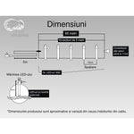 Instalatie Craciun, 95 m, 950 Led-uri ,Liniara, Multicolor, 8 jocuri de lumini, Transformator, Interconectabila,