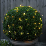 Instalatie de Craciun liniara Yoto, 10 m, din care 1 m cablu priza 220V, 100 LED, 8 jocuri de lumini, beculet in 6