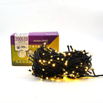 Instalatie de Craciun liniara Yoto, 17 m, din care 1 m cablu priza 220V, 200 LED, 8 jocuri de lumini, beculet in 6