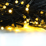 Instalatie de Craciun liniara Yoto, 17 m, din care 1 m cablu priza 220V, 200 LED, 8 jocuri de lumini, beculet in 6