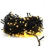 Instalatie de Craciun liniara Yoto, 17 m, din care 1 m cablu priza 220V, 200 LED, 8 jocuri de lumini, beculet in 6
