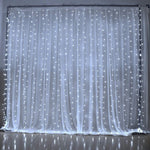 Instalatie Craciun, Tip Perdea, 1 m x 1 m, 60 LED-uri, Alb Rece, Controler, 8 jocuri de lumini, Interconectabila, Fir