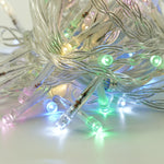 Instalatie Craciun, Tip Perdea, 1 m x 1 m, 60 LED-uri, Multicolor, Controler, 8 jocuri de lumini, Interconectabila, Fir