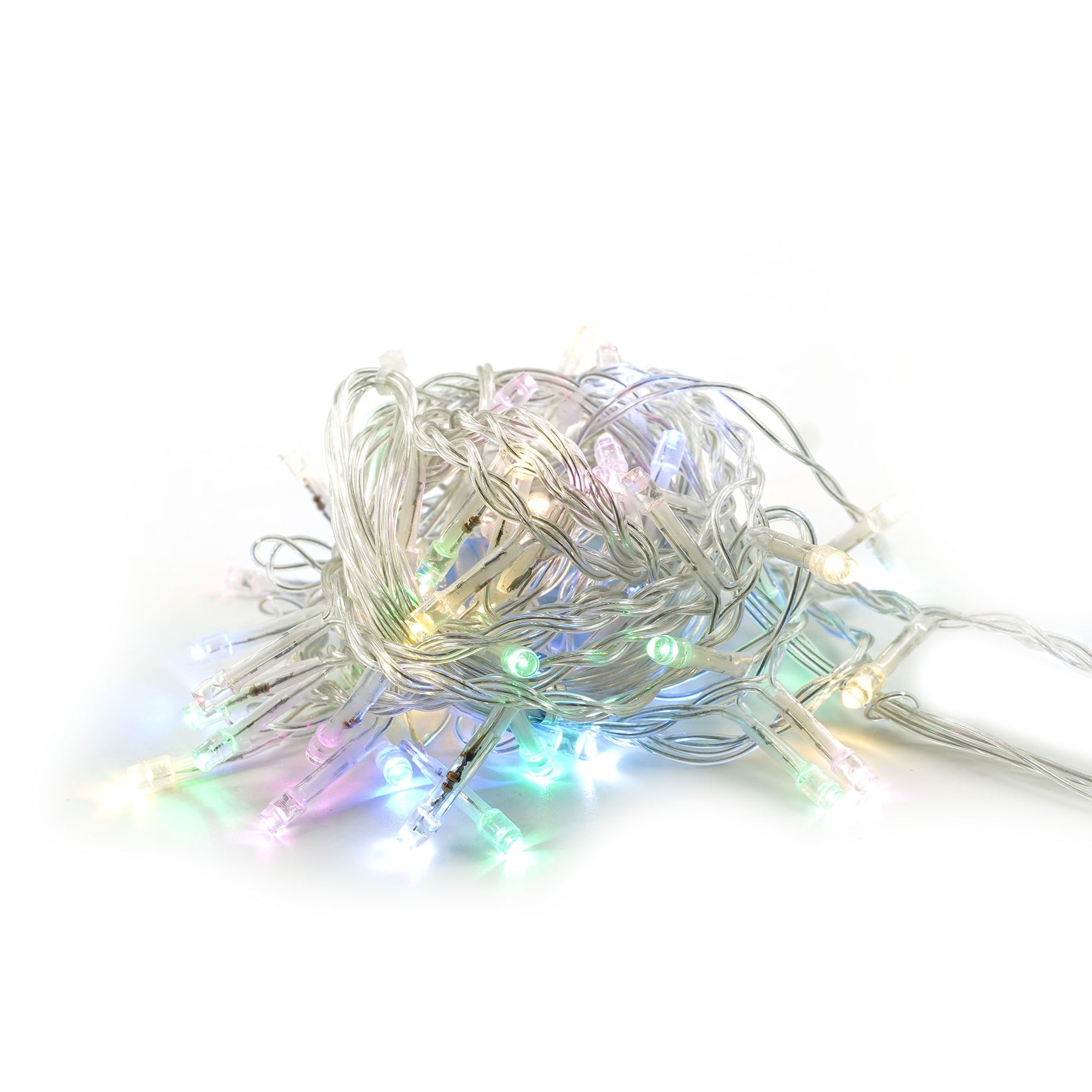 Instalatie Craciun, Tip Perdea, 1 m x 1 m, 60 LED-uri, Multicolor, Controler, 8 jocuri de lumini, Interconectabila, Fir