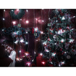 Instalatie Craciun, Tip Perdea, IP44, 12 m x 1 m, 720 LED-uri, Alb rece, 8 jocuri de lumini, Transformator cu
