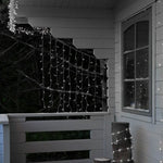 Instalatie Craciun, Tip Perdea, IP44, 17 m x 1 m, 1020 LED-uri, Alb rece, 8 jocuri de lumini, Transformator cu