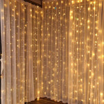 Instalatie Craciun, Tip Perdea, IP44, 4 m x 1 m, 240 LED-uri, Alb cald, cu flash, Transformator, Interconectabila,
