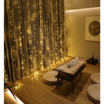 Instalatie Craciun, Tip Perdea, IP44, 6 m x 2 m, 720 LED-uri, Alb cald, cu flash, Transformator, Interconectabila,
