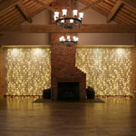 Instalatie Craciun, Tip Perdea, IP44, 9 m x 3 m, 720 LED-uri, Alb Cald, cu 8 jocuri de lumini, 31 V, 9W,