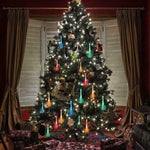 Instalatie Craciun, Tip Picaturi, 20 Led-uri, 5 metri, Multicolor, Energie solara, Senzor de lumina, Flippy