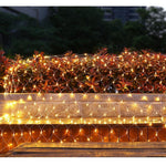 Instalatie Craciun, Tip Plasa, IP 44, 14 x 1 m, 720 LED-uri, Alb cald, 8 jocuri de lumini, Transformator fara