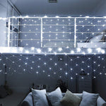 Instalatie Craciun, Tip Plasa, IP 44, 16 x 1 m, 640 LED-uri, Alb rece, 8 jocuri de lumini, Transformator fara