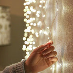 Instalatie Craciun Tip Turturi, 30 m, IP44, 858 Led-uri, Alb cald, 8 jocuri de lumini, 31 V, Interconectabila,