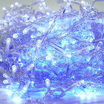 Instalatie Craciun Yoto, Tip Franjuri/Turturi, 12 m, 300 LED-uri, Prelungitor 1.5 m, 8 Jocuri de Lumini,