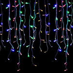 Instalatie Craciun Yoto, Tip Franjuri/Turturi, 4 m, 120 LED-uri, Prelungitor 1.5 m, 8 Jocuri de Lumini,