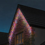 Instalatie Craciun Yoto, Tip Franjuri/Turturi, 4 m, 120 LED-uri, Prelungitor 1.5 m, 8 Jocuri de Lumini,