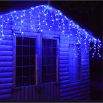 Instalatie Craciun Yoto, Tip Franjuri/Turturi, 4 m, 120 LED-uri, Prelungitor 1.5 m, 8 Jocuri de Lumini,