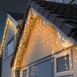 Instalatie Craciun Yoto, Tip Franjuri/Turturi, 7 m, 200 LED-uri, Prelungitor 1.5 m, 8 Jocuri de Lumini,