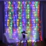 Instalatie Craciun Yoto, Tip Perdea, 3 m x 2 m, 240 LED-uri, Prelungitor 1.5 m, 8 Jocuri de Lumini, Interconectabila,