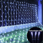 Instalatie Craciun Yoto, Tip Plasa, 1.5 m x 1.5 m, 120 LED-uri, Prelungitor 1.5 m, 8 Jocuri de Lumini,