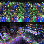 Instalatie Craciun Yoto, Tip Plasa, 3 m x 3 m, 320 LED-uri, Prelungitor 1.5 m, 8 Jocuri de Lumini, Interconectabila,