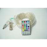 Instalatie de Craciun,10 metri,100 LED-uri,telecomanda 32 de functii,multicolor RGB,USB,tub