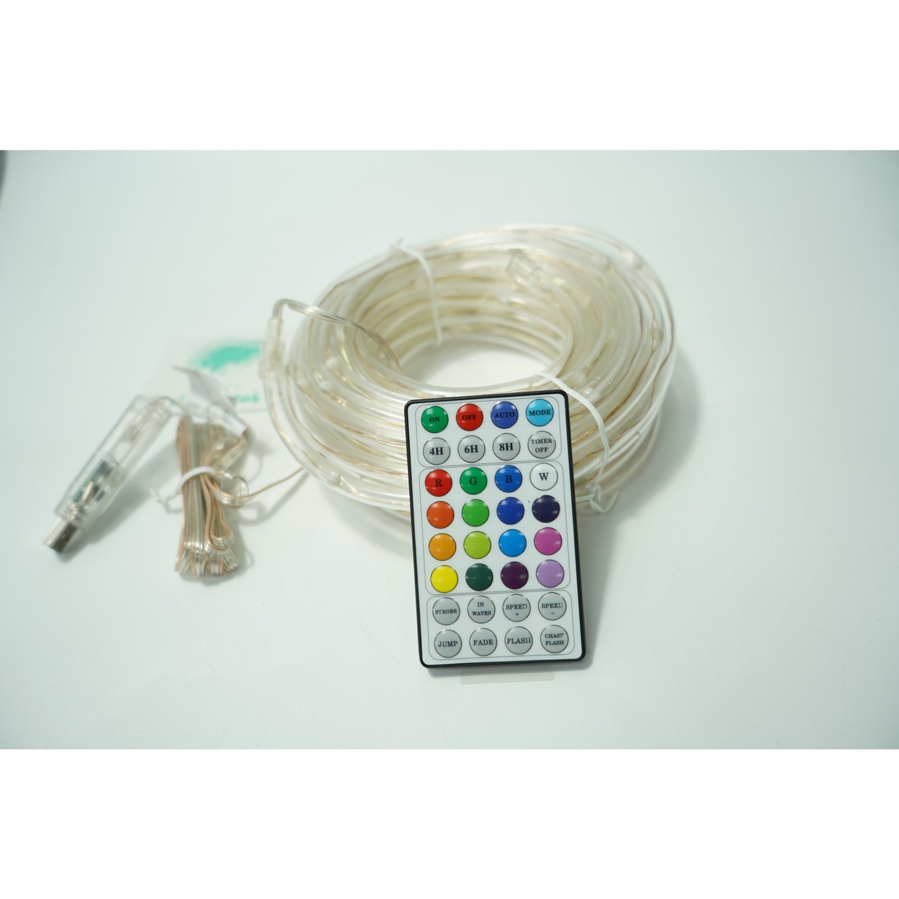 Instalatie de Craciun,10 metri,100 LED-uri,telecomanda 32 de functii,multicolor RGB,USB,tub