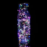Instalatie de Craciun, Liniara, 20 m, Baterii, 200 LED-uri, Multicolor, 2 Jocuri de Lumini, Fir Cupru,