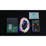 Instalatie de Craciun, Liniara, 20 m, Baterii, 200 LED-uri, Multicolor, 2 Jocuri de Lumini, Fir Cupru,