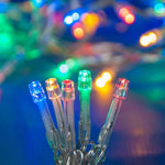 Instalatie de Craciun cu Baterii Tip Liniar, 2 jocuri de lumini, Fir Transparent 10 m 100 LED -uri, Multicolor