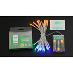 Instalatie de Craciun cu Baterii Tip Liniar, 2 jocuri de lumini, Fir Transparent 3 m 30 LED -uri, Multicolor