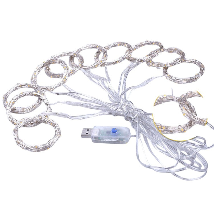 Instalatie de Craciun, Flippy, Instalatie de Tip Perdea IP44, Alimentare prin Port USB si Telecomanda cu 8 functii, 6m