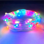 Instalatie de Craciun Yoto, liniara, cu 100 micro LED-uri, 10 m, 220V, conectare la retea, cu 8 jocuri de lumini,