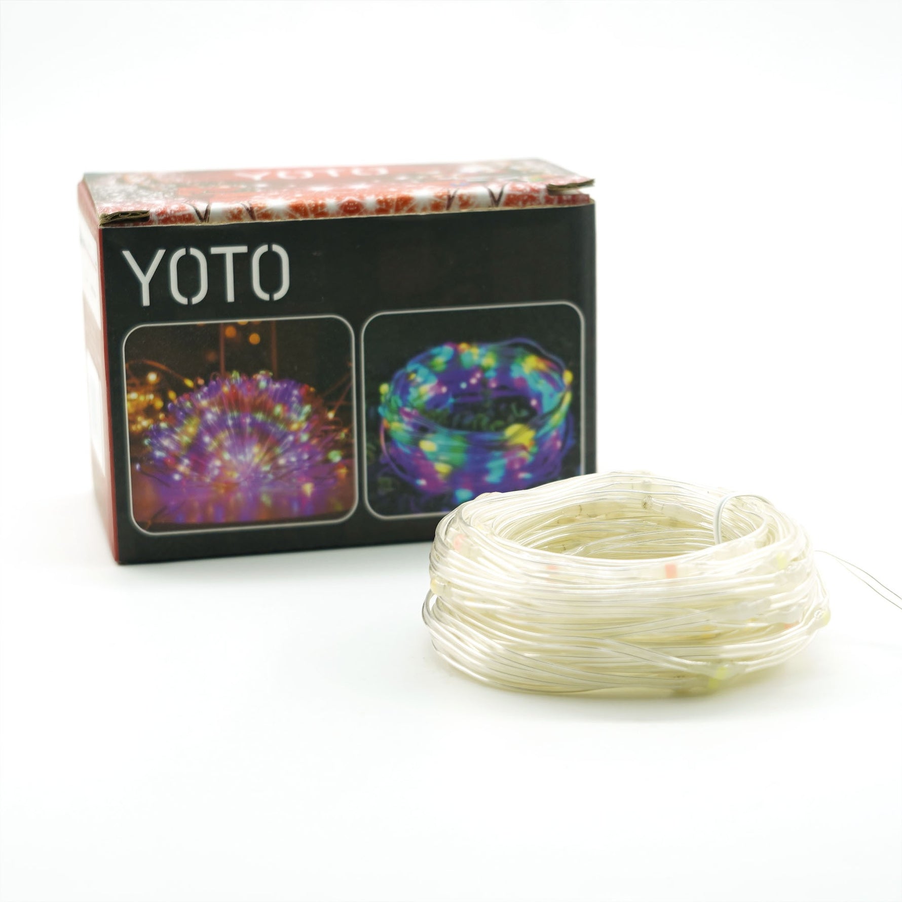 Instalatie de Craciun Yoto, liniara, cu 100 micro LED-uri, 10 m, 220V, conectare la retea, cu 8 jocuri de lumini,